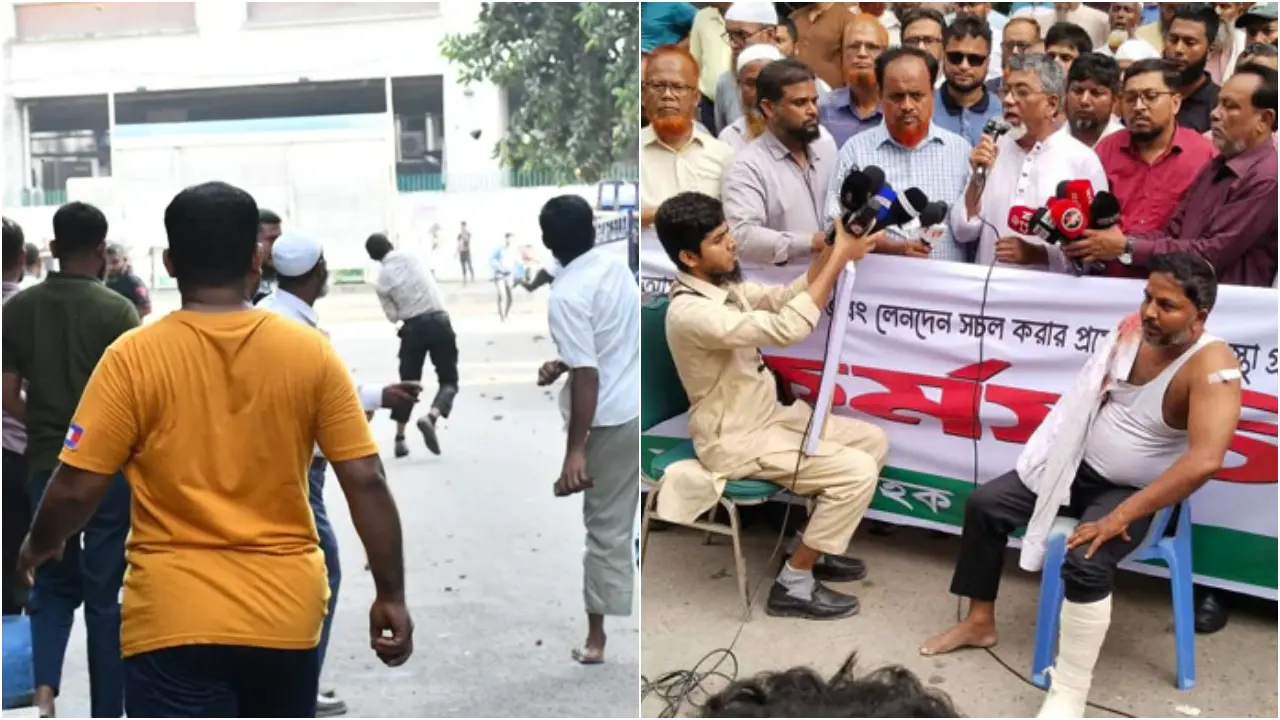 ইসলামী ব্যাংকের সামনে দুই পক্ষের সংঘর্ষ, আহত ৫৫