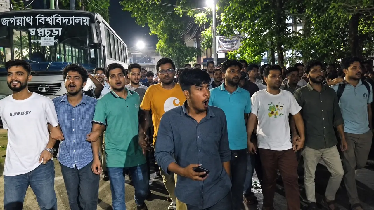 সরকারি চাকরিতে ভাইভার নম্বর বৃদ্ধির প্রতিবাদে জবি শিক্ষার্থীদের বিক্ষোভ