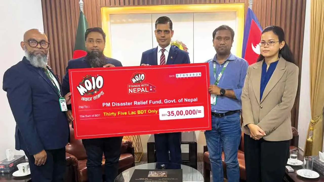 নেপালে ক্ষতিগ্রস্তদের পাশে মোজো, ৩৫ লাখ টাকার সহায়তা
