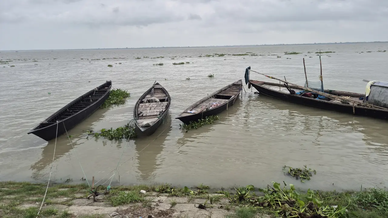 রাজবাড়ীতে বাড়ছে নদ-নদীর পানি, নিম্নাঞ্চলের বাসিন্দাদের উদ্বেগ