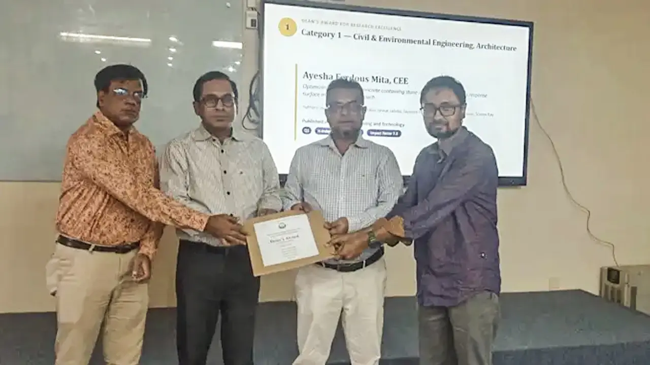শাবিপ্রবিতে গবেষণায় ডিনস অ্যাওয়ার্ড পেলেন চার শিক্ষক