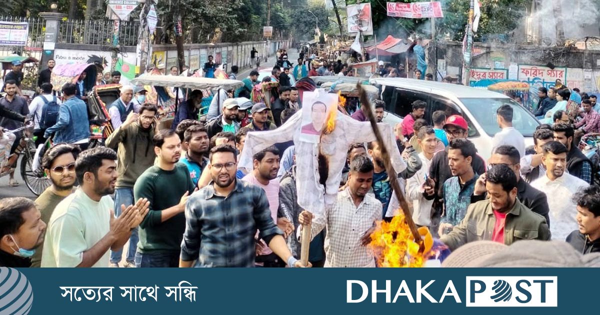 ঢাকা কলেজ ছাত্রদলের নতুন কমিটি অবাঞ্ছিত ঘোষণা, কুশপুতুল দাহ