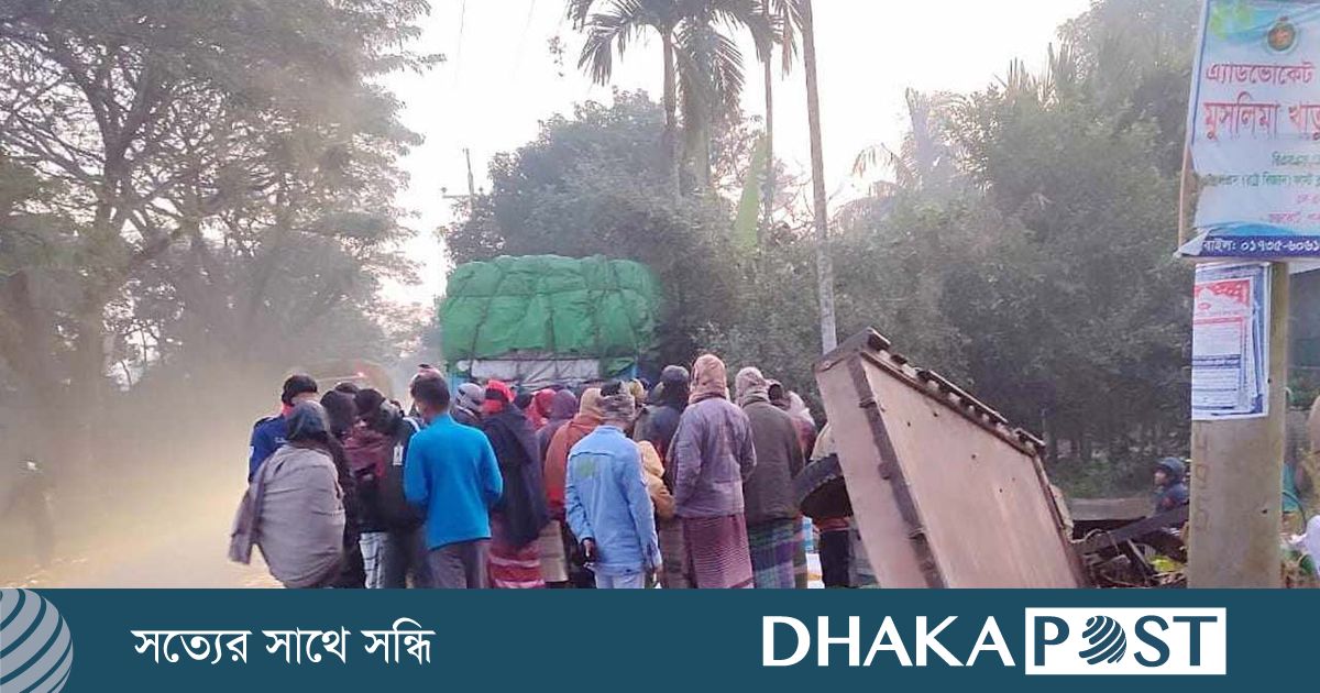 পাবনায় দাঁড়িয়ে থাকা করিমনে ট্রাকের ধাক্কায় তিন শ্রমিক নিহত, আহত ৫