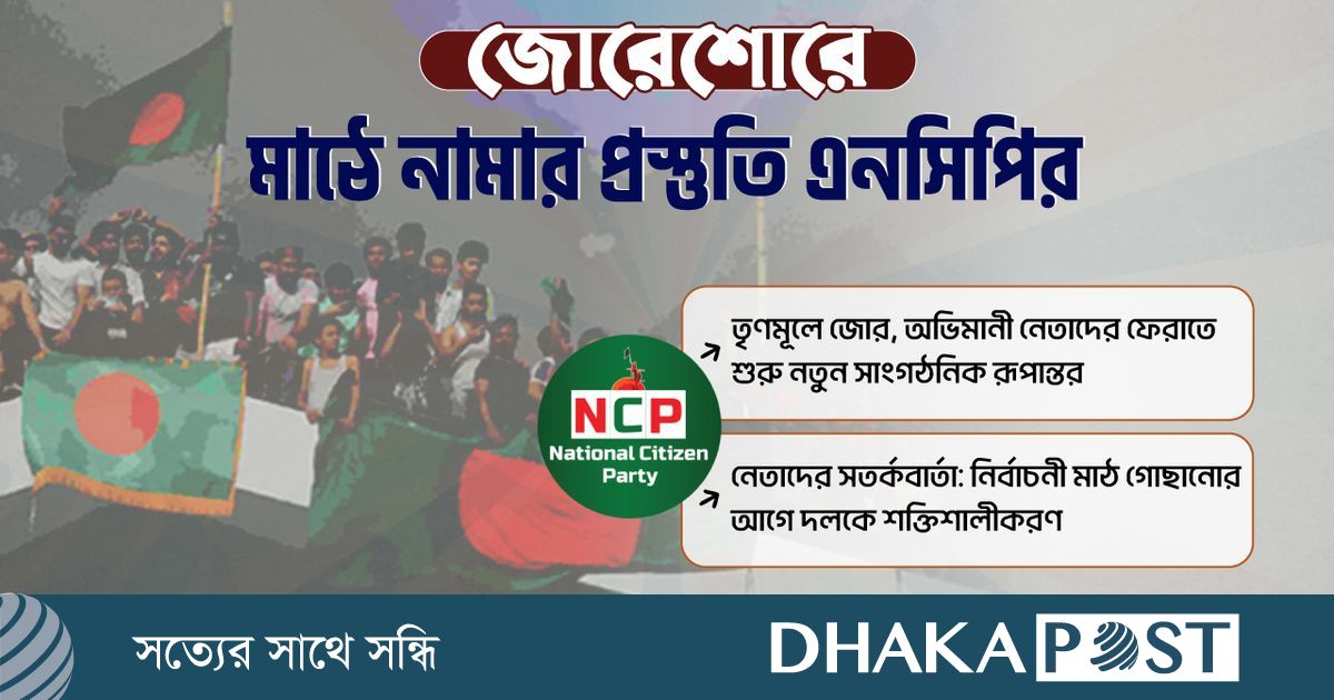সাংগঠনিক দুর্বলতা কাটিয়ে ফের মাঠে নামছে এনসিপি