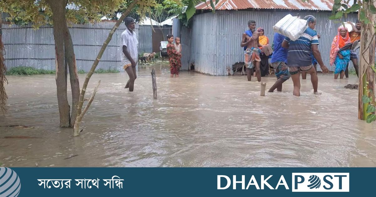 কুড়িগ্রামে নিম্নাঞ্চল প্লাবিত, ১২২৭ হেক্টর ফসলি জমি পানিতে নিমজ্জিত