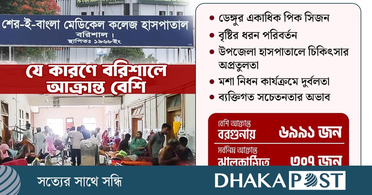 বরিশালে ডেঙ্গুর দ্বিতীয় ঢেউ, বাড়ছে উদ্বেগ
