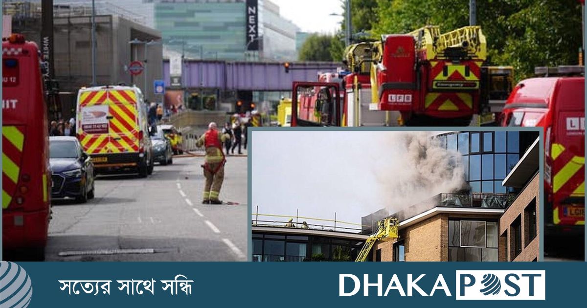 লন্ডনে বিবিসির সাবেক সদরদপ্তরে ভয়াবহ আগুন, কাজ করছে ১০০ দমকলকর্মী