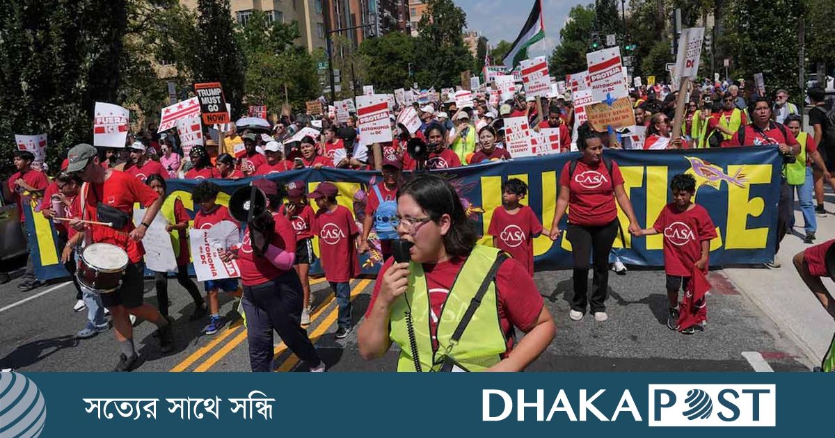 ‘ট্রাম্পকে বিদায় করো’— প্রতিবাদ-বিক্ষোভে উত্তাল ওয়াশিংটন ডিসি
